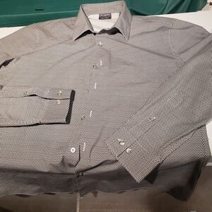 Van Heusen Black and White Geometric Shirt